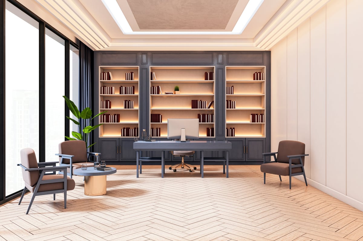 Executive office with modern furniture
