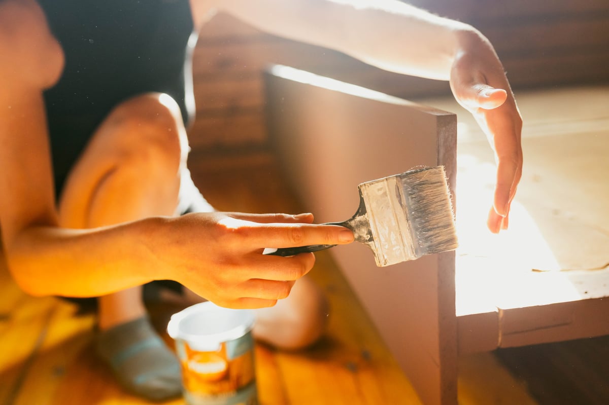 Painting furniture restoration